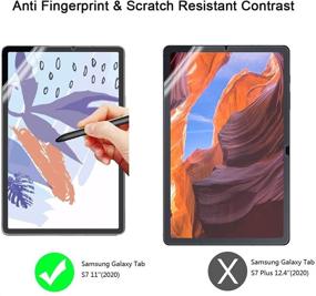 img 3 attached to 📝 Прозрачная пленка WEOFUN Paperfeel премиум-класса для Samsung Galaxy Tab S7 11 дюймов (3 шт.) - Улучшенное письмо и рисование с помощью S Pen на бумажной поверхности (С антибликовым покрытием)