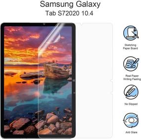 img 2 attached to 📝 Прозрачная пленка WEOFUN Paperfeel премиум-класса для Samsung Galaxy Tab S7 11 дюймов (3 шт.) - Улучшенное письмо и рисование с помощью S Pen на бумажной поверхности (С антибликовым покрытием)