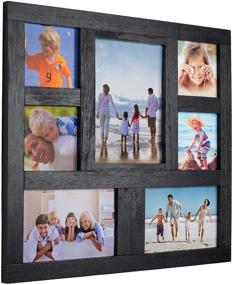 img 4 attached to 🖼️ EXCELLO GLOBAL PRODUCTS Distressed Wood Collage Picture Frames: Holds 7 Various Size Photos - EGP-HD-0335