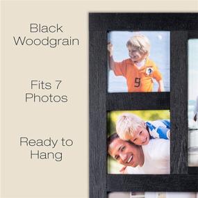 img 2 attached to 🖼️ EXCELLO GLOBAL PRODUCTS Distressed Wood Collage Picture Frames: Holds 7 Various Size Photos - EGP-HD-0335