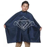 blue salon kid's cape by mane caper boy logo