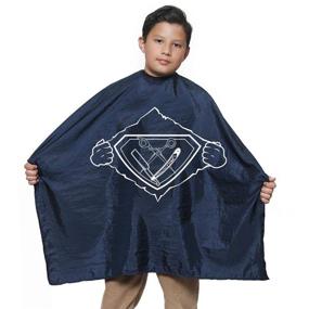 img 4 attached to Blue Salon Kid's Cape by Mane Caper Boy