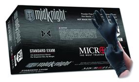 img 1 attached to 🧤 MidKnight Black Nitrile Exam Gloves, XL, Powder-Free - Microflex MK-296-XL (Pack of 100)