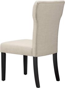 img 1 attached to 🪑 Ravenna Home Modern Dining Chair Set of 2, 23.5"W, Beige - Premium Quality by Amazon Brand