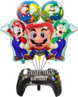 super mario bros birthday party supplies: fun 🎈 & colorful balloons bouquet decorations - perfect for kids' birthdays! логотип