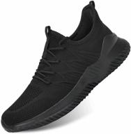 👟 lightweight breathable slip-on men's running shoes - casual soft sole trainers for walking and sneakers logo