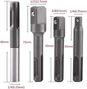 img 3 attached to 💪 Мощный набор переходников SDS Plus с 4 адаптерами - Повысьте универсальность вашего шуруповерта!