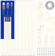 🔌 покрывало для шнура: delamu 157in канал для скрытия кабеля на стене - окрашиваемый пвх скрыватель для скрытия телевизора на стене и проводки, cc01-бежевый логотип