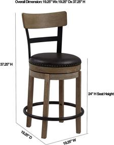 img 1 attached to 🪑 Ball & Cast Swivel Counter Height Barstool: 24 Inch Seat, Light Brown Set of 1 – Stylish & Comfortable Addition to Any Counter or Bar