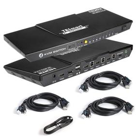 img 4 attached to TESmart USB-C + HDMI KVM Switch with 4K@60Hz, 4 Inputs 1 Output, Audio Output, Additional USB 2.0, 3 HDMI Inputs + 1 Type-C Input (Black)