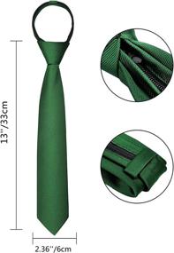 img 2 attached to Alizeal Pre Tied Zipper Skinny Necktie Boys' Accessories : Neckties