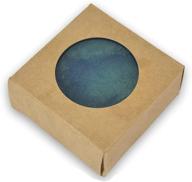 cyp kraft square soap box with round window - eco-friendly soap packaging - 100% recycled materials - made in usa! - 50 pack logo