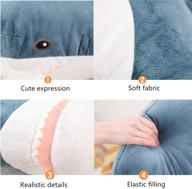 🦈 xiaohong 3d shark stuffed animal toy - handcrafted soft shark cushion pillow - plush throw pillow for home decoration - gift for kids - 30 inch/76 cm size logo