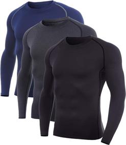 img 4 attached to SILKWORLD Compression T Shirts Baselayer Crewneck_3 Outdoor Recreation