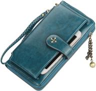💼 leather wristlet wallets for women: enhanced blocking technology handbags & wallets logo