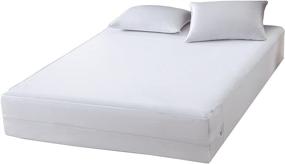 img 1 attached to 🛏️ Enhance Sleep Quality with Wonder WON164XXWHIT01 Mattress Protector, Twin, White