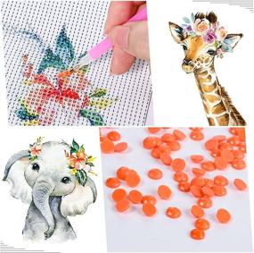 img 1 attached to Painting Elephant Rhinestone Embroidery Pictures Painting, Drawing & Art Supplies
