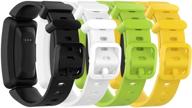 bands compatible with fitbit ace 2 for kids 6 soft colorful silicone bracelet watch bands for ace 2 fitness tracker for ace 2 classic accessory band (4pack) logo