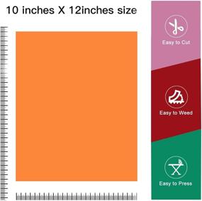 img 1 attached to TILON PU Heat Transfer Vinyl Bundle - 22 Sheets, 12”×10” Iron on HTV for Halloween DIY Ideas - 19 Vibrant Assorted Colors - Adhesive T-Shirt Vinyl for Cricut, Silhouette Cameo, or Heat Press
