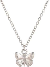 img 3 attached to 🦋 LANG XUAN Friendship Compass Necklace with Good Luck Butterfly Pendant Chain - Perfect Gift for Women and Girls, includes Message Card