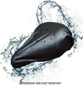 img 3 attached to 🚴 3-Pack Kulannder Black Waterproof Bike Saddle Cover - Elastic Bicycle Seat Rain Cover for Optimal Protection