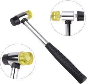 img 1 attached to 🔨 KUUQA Metal Ring Mandrel and Rubber Hammer Mallet Set with Ring Sizer Gauge and 2 Jewelry Polishing Cloths