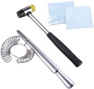 🔨 kuuqa metal ring mandrel and rubber hammer mallet set with ring sizer gauge and 2 jewelry polishing cloths logo