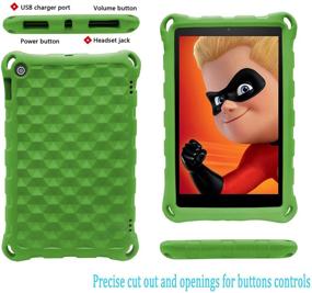 img 2 attached to 📱 ANTIKE Kids Lightweight Shockproof Green Case for All-New 7 Tablet (7th/9th Generation, 2017/2019 Release)