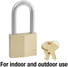 img 3 attached to Secure Your Possessions with Master 🔒 Lock 140DLF Solid Brass Padlock - 1 Pack