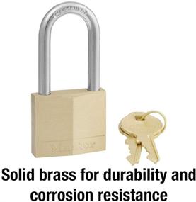 img 2 attached to Secure Your Possessions with Master 🔒 Lock 140DLF Solid Brass Padlock - 1 Pack