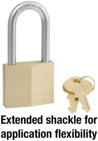 img 1 attached to Secure Your Possessions with Master 🔒 Lock 140DLF Solid Brass Padlock - 1 Pack