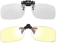 👓 matnut blue light blocking clip-on glasses: computer & photochromic sunglasses - reduce eye strain, headache & fatigue, 2 pack logo