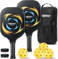 🏓 kilolone pickleball paddles with fiberglass face and polypropylene honeycomb core - set of 2, includes bag and 4 pickleballs логотип