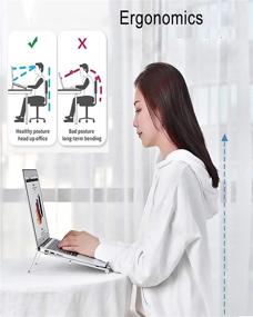 img 1 attached to 💻 Versatile Silver Laptop Stand with SPYGEM Phone Holder - Ideal for MacBook, iPad, HP, Dell, Lenovo 10-15.6” – Adjustable and Portable Desktop Support