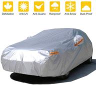 🚗 neverland full car cover with zipper: universal fit sedan shield with reflective strip and waterproof/ uv/dust/wind/scratch protection logo