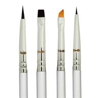 💃 fine angled winged eyeliner brush set - perfect precision for controlled filling with stamp stencil eye makeup logo