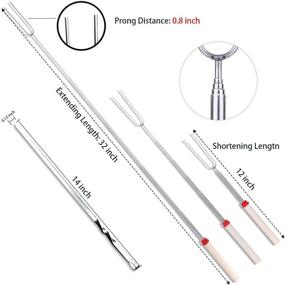 img 3 attached to 🔥 Premium Set of 8 Extendable 32-inch Marshmallow Roasting Sticks & 8 Long Metal Barbecue Skewers - Perfect for Grilling, Camping, Bonfire, and More!