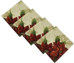 img 3 attached to Elrene Home Fashions Festive Poinsettia