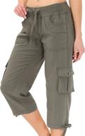 🩳 dry fit hiking cargo shorts for women: get active with capri pants for camping, equipped with pockets логотип