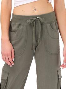 img 2 attached to 🩳 Dry Fit Hiking Cargo Shorts for Women: Get Active with Capri Pants for Camping, Equipped with Pockets