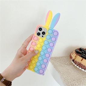 img 1 attached to MME Fidget Toy Case For IPhone SE 2020/7 / 8 / 6S / 6 - Cute Rabbit Fidget Sensory Toy 3D Cartoon Soft Silicone Stress Reliever Toy For Women Girls Teens Kids (SE 2020)