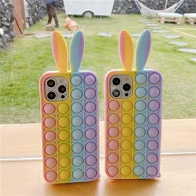 img 3 attached to MME Fidget Toy Case For IPhone SE 2020/7 / 8 / 6S / 6 - Cute Rabbit Fidget Sensory Toy 3D Cartoon Soft Silicone Stress Reliever Toy For Women Girls Teens Kids (SE 2020)