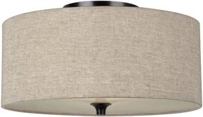 img 4 attached to 🔆 Sea Gull Lighting Stirling Flush Mount Ceiling Fixture, Two-Light, Bronze 75952-710