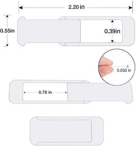 img 2 attached to 🔒ShinyFX 3 Пакет Заглушка для камеры ноутбука - Крышка большого размера для обеспечения конфиденциальности веб-камеры на ПК и других устройствах - Ультратонкий защитный экран для устройств Apple (белый)