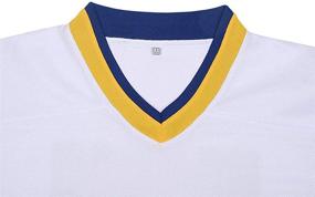 img 1 attached to 🏒 Hanson Brothers Charlestown Chiefs Hockey Jerseys - Jack #16, Steve #17, Jeff #18 - Slap Shot Movie Inspired