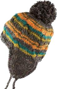 img 1 attached to 🎩 Handmade Winter Ski Warm Hat - Morehats Multi Stripe Knit Pom Pom Beanie