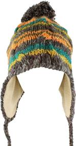 img 2 attached to 🎩 Handmade Winter Ski Warm Hat - Morehats Multi Stripe Knit Pom Pom Beanie