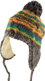 img 3 attached to 🎩 Handmade Winter Ski Warm Hat - Morehats Multi Stripe Knit Pom Pom Beanie