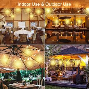 img 1 attached to 🌟 Enhance Your Festive Decor with 2-Pack Starburst String Lights - 225 LED, 8 Modes, Remote Control, Waterproof, Dimmable, Warm White