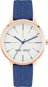 img 1 attached to 🕰️ Японские кожаные женские часы Nine West для стильных наручных часов